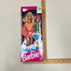 Vintage 1991 Bath Magic Barbie Doll NRFB Mattel Toy with Bath Beads Outfit 12.5"